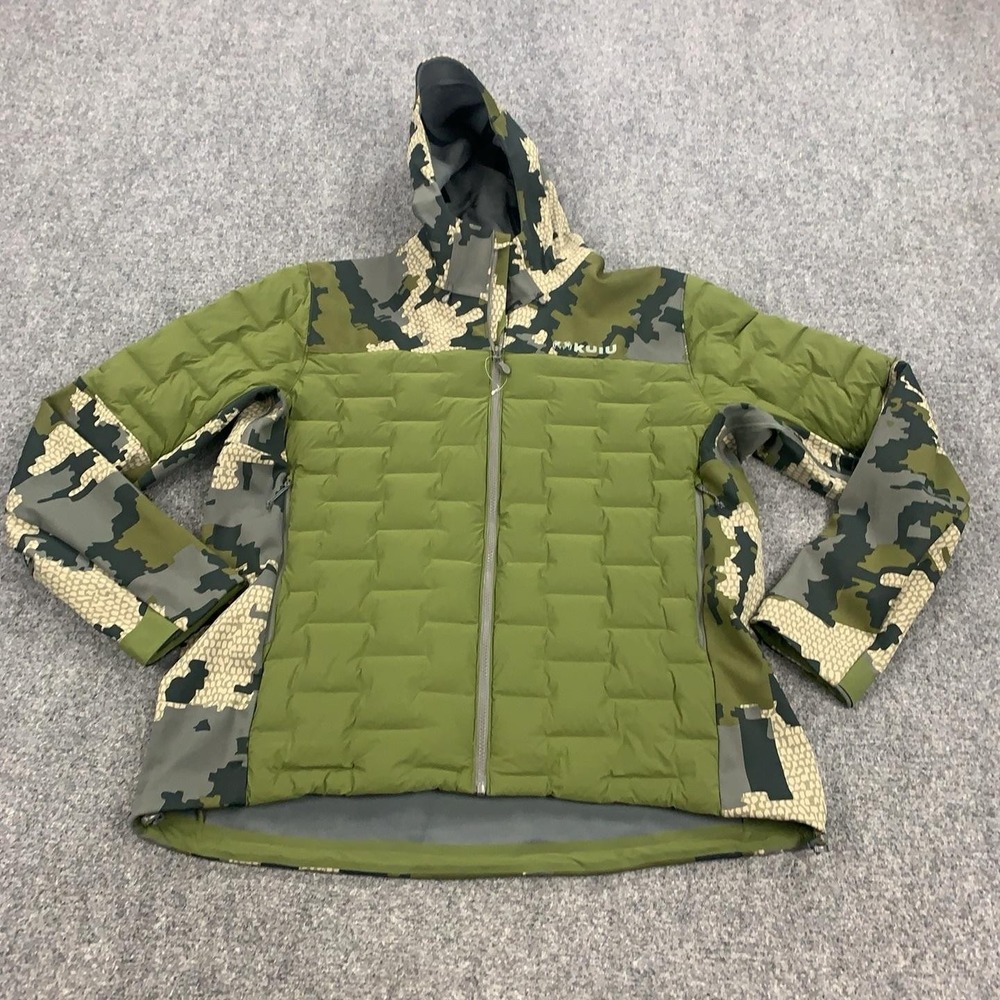 KUIU Axis Thermal Jacket Mens 2XL Verde Camo Hooded Insulated Softshell Hunting